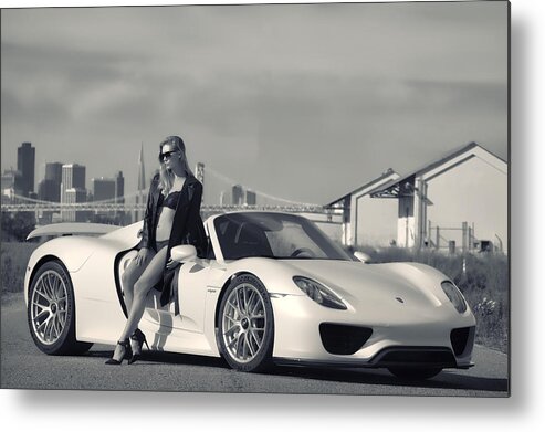 Kim Metal Print featuring the photograph #Porsche #918Spyder and #Kim by ItzKirb Photography