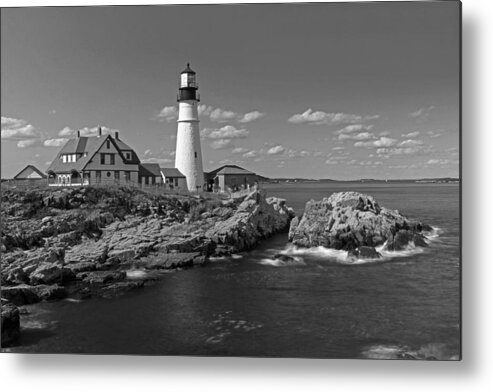 Portland Light Of Maine Metal Print featuring the photograph Portland Light of Maine by Juergen Roth