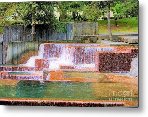 Portland Oregon Metal Print featuring the photograph Portland Waterfall by Merle Grenz