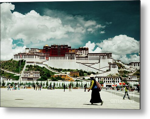 Tibet Metal Print featuring the photograph Potala Palace. Lhasa, Tibet. Yantra.lv by Raimond Klavins