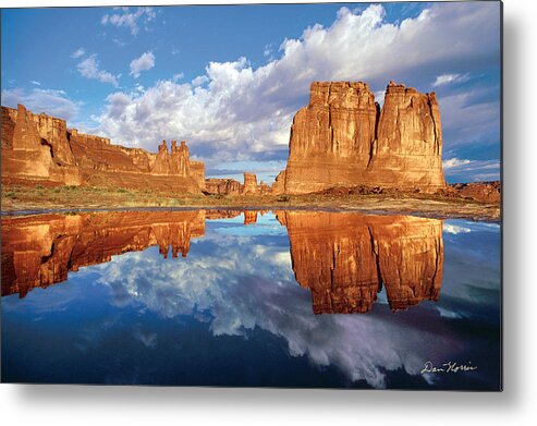 Arches National Park Metal Print featuring the photograph Pothole Reflections by Dan Norris
