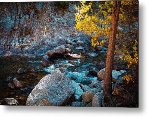 Artwork Metal Print featuring the painting Poudre Dream by Michael Gross