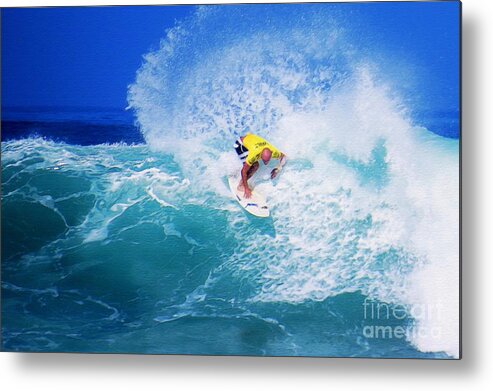 Professional-surfer-surfers Metal Print featuring the photograph Pro Surfer-Nathan Hedge-3 by Scott Cameron