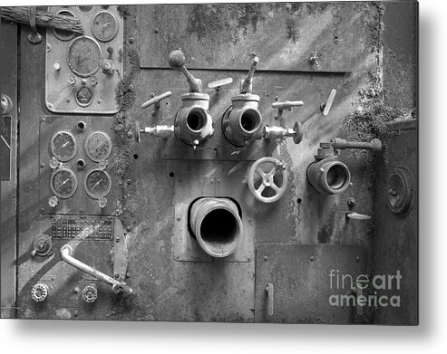 Engine Metal Print featuring the photograph Pumper Panel by Arni Katz