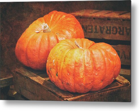 Pumpkin Metal Print featuring the photograph Pumpions by Iryna Goodall
