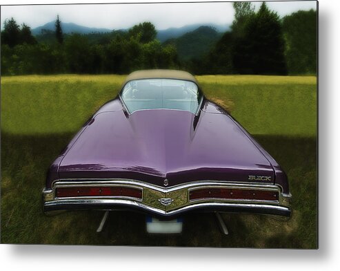 Purple Metal Print featuring the photograph Purple Buick Vintage Car by Enrico Pelos