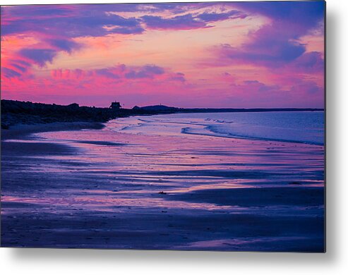 Sunset Metal Print featuring the photograph Purple Sunset by Linda Howes