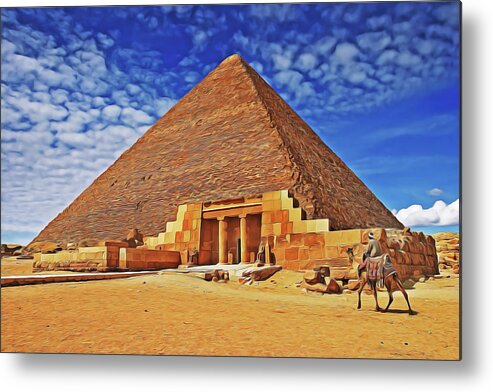 Pyramid Metal Print featuring the painting Pyramid by Harry Warrick