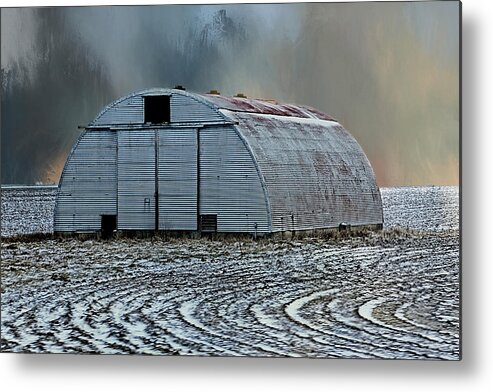 Quonset Hut Metal Print featuring the photograph Quonset Hut by Theresa Campbell