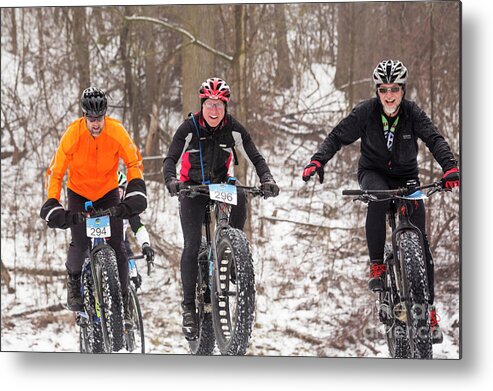 Bike Race Metal Print featuring the photograph Race Trio by Jim West