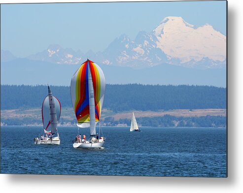 Boating Metal Print featuring the photograph Race Week 2006 BO1094 by Mary Gaines