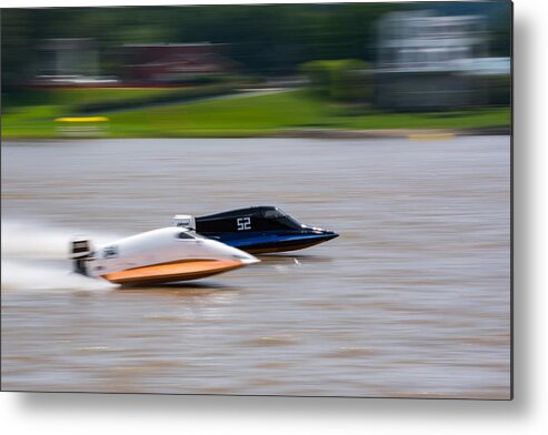 Racing Metal Print featuring the photograph Racing On The Ohio by Holden The Moment