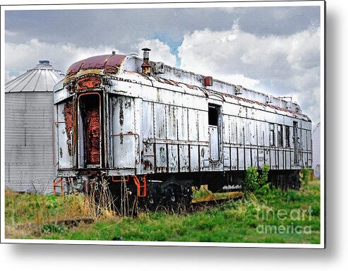 Train Metal Print featuring the digital art Rail Car by Deb Nakano
