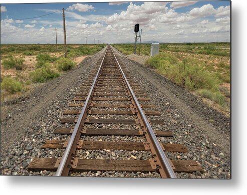 North America Metal Print featuring the photograph Railroad Tracks by Bo Nielsen
