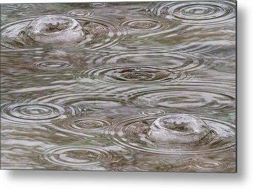 Water Metal Print featuring the photograph Rain Abstract by Joni Eskridge