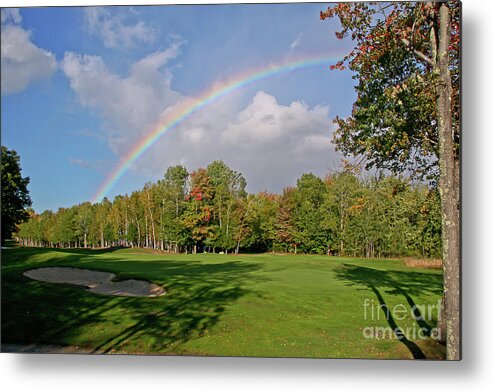Rainbow Metal Print featuring the photograph Rainbow over # 6 by Butch Lombardi