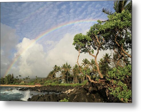 Photosbymch Metal Print featuring the photograph Rainbow over the Beach by M C Hood