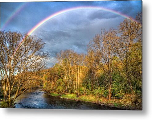 Appalachia Metal Print featuring the photograph Rainbow Over the River by Debra and Dave Vanderlaan