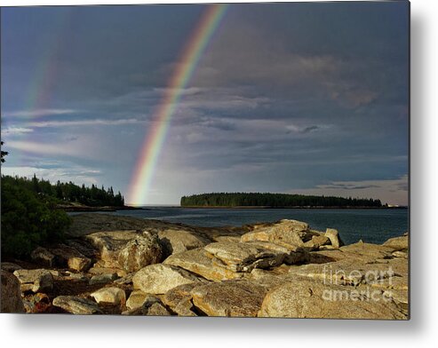 Rainbow Metal Print featuring the photograph Rainbow, Owls Head, Maine by Kevin Shields