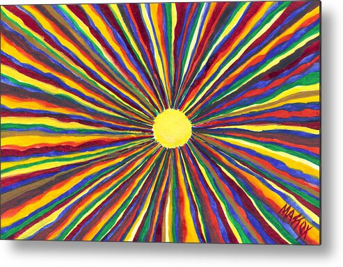 Sunshine Metal Print featuring the painting Rainbow Sunshine by Tim Mattox