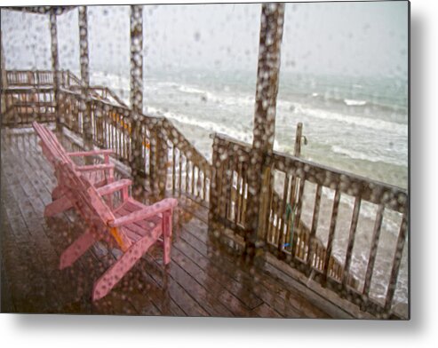 Topsail Metal Print featuring the photograph Rainy Beach Evening by Betsy Knapp