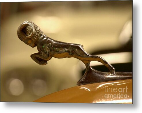 Dodge Metal Print featuring the photograph Ram Truck Hood Ornament by Patricia Strand