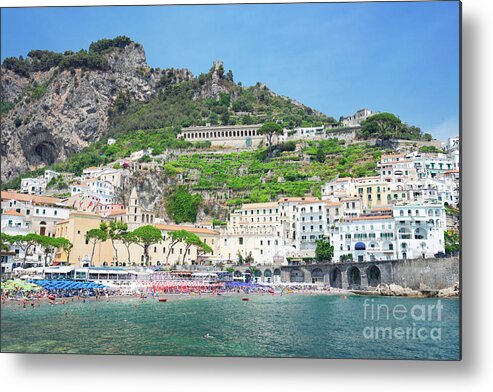 Amalfi Metal Print featuring the photograph Amalfi Old Town by Anastasy Yarmolovich