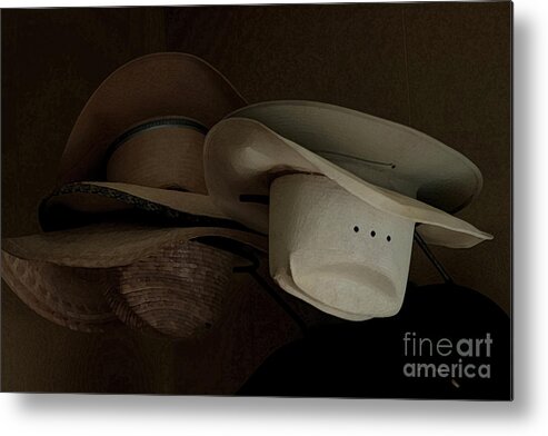 Hats Metal Print featuring the photograph Ranch Hats by Toma Caul