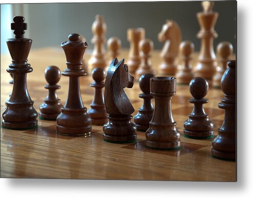 Chess Metal Print featuring the photograph Ready for Battle by Frank Mari