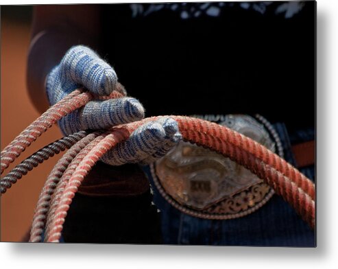 Cowgirl Metal Print featuring the photograph Ready to Rope by Roger Mullenhour