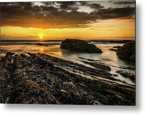 Seascape Metal Print featuring the photograph Receding Tide by Nick Bywater