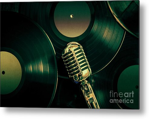 Music Metal Print featuring the photograph Recording studio art by Jorgo Photography