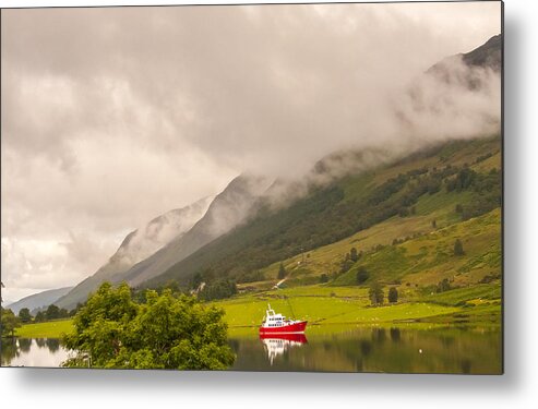 Boat Metal Print featuring the photograph Red Boat by Kathleen McGinley