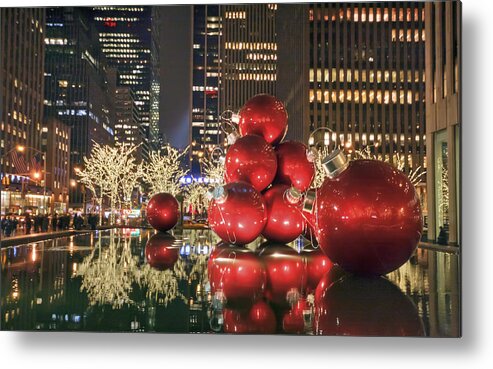 Bubble Metal Print featuring the photograph Red Bubbles by Evelina Kremsdorf