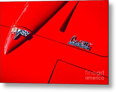 Corvette Metal Print featuring the photograph Red Stingray by Dennis Hedberg