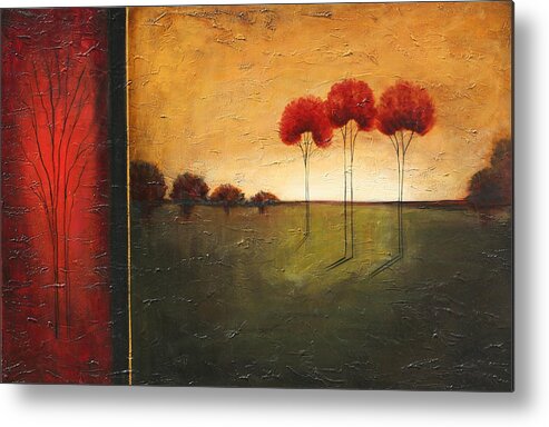 Landscape.trees Metal Print featuring the painting Redwood by Lauren Marems