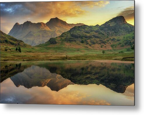 Lake Metal Print featuring the photograph Reflected Peaks by James Billings