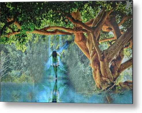  Fairy Tale Art Metal Print featuring the digital art Reflection by Dennis Baswell
