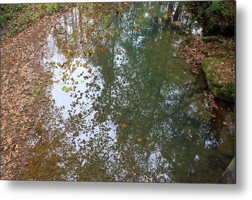 Water Metal Print featuring the photograph Reflection in Stream by George Ferrell