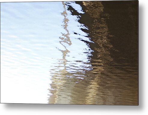 Reflection Metal Print featuring the photograph Reflection Of a Sail Boat by Michael Rutland