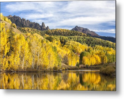 Autumn Metal Print featuring the photograph Reflection with Ophir Needles II by Denise Bush