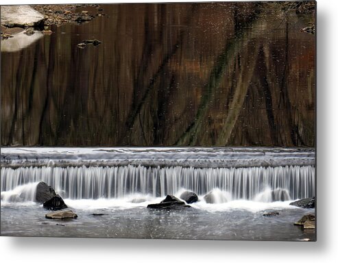 03.19.16_b C Metal Print featuring the photograph Reflections and water fall by Dorin Adrian Berbier