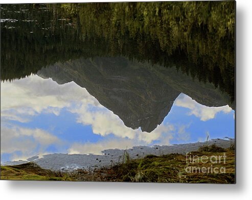 Starrigavan Estuary Metal Print featuring the photograph Reflections In Starrigavan Estuary-Signed-#39401 by J L Woody Wooden