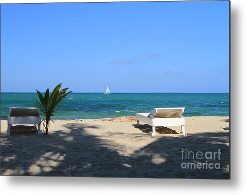 Beach Metal Print featuring the photograph Relax and Enjoy by Edward R Wisell