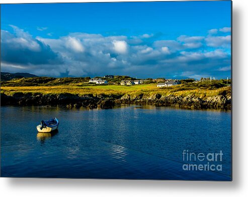 Ireland Metal Print featuring the photograph Remote Village and Harbor near Donegal in Ireland by Andreas Berthold