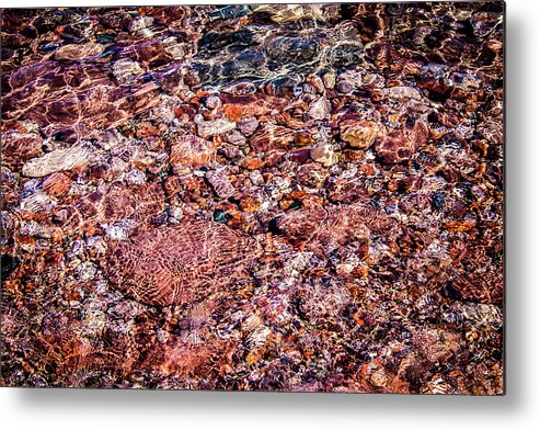 Abstract Metal Print featuring the photograph Ripples on the Water by Paul LeSage