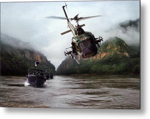 Vietnam Metal Print featuring the digital art River Patrol by Peter Chilelli