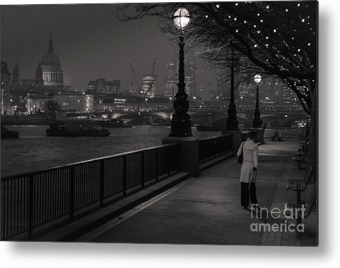 River Metal Print featuring the photograph River Thames Embankment, London by Perry Rodriguez