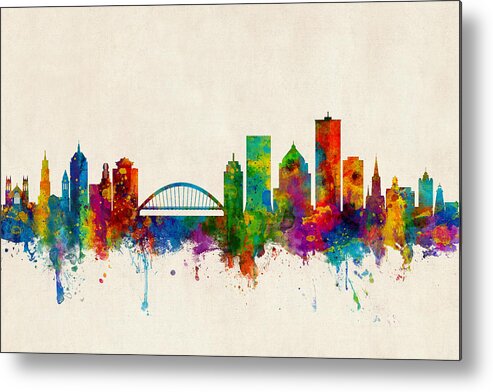 Rochester Metal Print featuring the digital art Rochester New York Skyline by Michael Tompsett