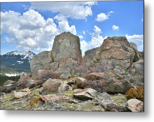 Wyoming Metal Print featuring the photograph Rock Cropping at Big Horn Pass by Ray Mathis